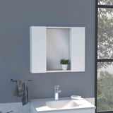 Artemisa Medicine Cabinet, Double Door, Mirror, One External Shelf -White B20091821