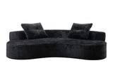 80" 3 Seater Couch for Living Room, Boneless Couch with 2 Pillows,Upholstered Floor Sofa W5515P566349