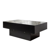 Coffee Table with Sliding Tabletop, Center Table with Hidden Storage Compartment, Extendable Table W331P270515