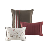 Embroidered 7 Piece Comforter Set Red Queen B03596918