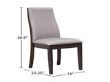 Set of 2 Fabric Upholstered Dining Chairs in Espresso B016P223110