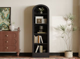 67"H Small Arched Bookcase, Mid Century Modern 5-Tier Arched Bookcase with Open Display W757P506857