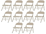 6pcs Elegant Foldable Iron & PVC Chairs for Convention & Exhibition Light Brown 09014703