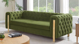 Mirod Comfy 3-seat Sofa with Tufted Back and Arm, Modern Metal Legs for Living Room N760P241405C