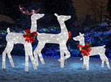 3-Piece Lighted Christmas Reindeer Family Set Outdoor Decorations, Weather Proof 2D Deer Family Set 16055892