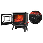 ZUN SF507-17 17 inch 1400w Freestanding Fireplace Fake Wood/Single Color/Heating Wire/A Rocker Flame 86300249