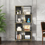 ZUN 4-Tier Storage Shelves, Bookcase Display Storage Shelf Corner Shelf for Small Space, Living Room W2167P192775