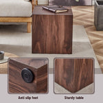 ZUN 16*16*16 Inch Walnut Wood Grain MDF Coffee Table - Luxurious Design, Perfect Living Room Accent.Cube W1151P231617