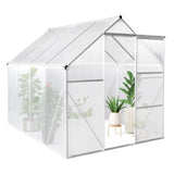 6x8 Hybrid Polycarbonate Greenhouse Silver 25412414