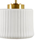 White Ceramic Wall Sconce with Adjustable Swing Arm B035P264534
