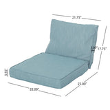 HONOLULU CLUB CHAIR CUSHION SET, BACK CUSHION AND SEAT CUSHION, TEAL, SET OF 1, N775P270243T