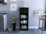 Belleria Single Door Pantry Storage Cabinet with Four Interior Shelves -Black B07091832