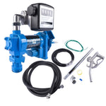 ZUN 12V 20GPM Portable Fuel Transfer Pump Gasoline + Oil Meter for Gas Diesel Blue 39279177