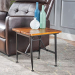 ZUN OCALA INDUCTRIAL WOOD + METAL END TABLE 60730.00