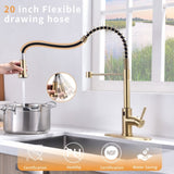 Touchless Kitchen,Hands Free Automatic Smart Kitchen Brushed Nickel Gold Smart Kitchen W1932P156241