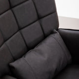 Leather Armchair, Modern Accent Chair High Back, Living Room Chairs with Metal Legs and Soft Padded, W2105P171823