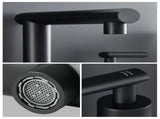 Matte Black Widespread Bathroom Faucet, Waterfall Bathroom Faucets for Sink 3 Hole, 2-Handles Modern 65389488