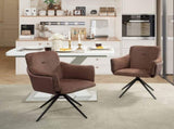 360&deg Swivel Home Office Desk Chairs Set of 2,Dining Chairs Arm, Upholstered Bedroom Chairs W757P304241