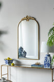 ZUN 24" x 42" Arched Wall Mirror with Gold Metal Frame, Wall Mirror for Living Room Bedroom Hallway W2078135195