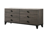 Avantika Faux Marble Top & Rustic Gray Oak Finish Dresser B2726P261880