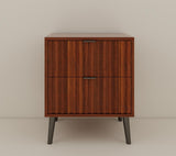 Wooden Nightstand with 2 Drawers W2139P306392