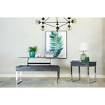 ZUN Dark Charcoal and Chrome Lift Top Coffee Table B062P153910