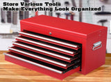 Steel maintenance tool cart cabinet 5 drawers with lock 330lb red 50283215