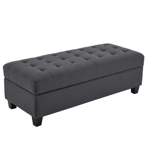 ZUN Storage Ottoman End of Bed Storage Bench, 51-inch Large Tufted Foot Rest Sofa Stool for Entryway 05517230