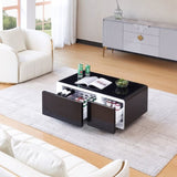 ZUN Smart Table Fridge, Multifunctional Coffee Table with Cooler and Frozen W1241122697