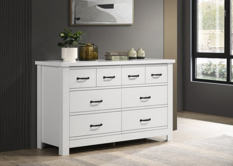 ZUN Cassini 51" White 6-Drawer Dresser B061125421