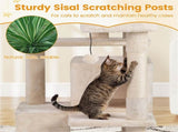 52" Tall Cat Tree Tower with Perches & Condos, Multi-Cat Playground with Scratching Posts 18176917