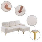 Three-Seat Simple And Stylish Indoor Modular Sofa Beige 82830683