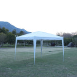 ZUN Outdoor 10x 10Ft Pop Up Gazebo Canopy Tent with 4pcs Weight sand bag,with Carry Bag-White W419P147526