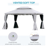 10ft x 13ft Patio Gazebo-Gray-AS 43902272