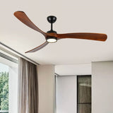 72 Inch wood Ceiling Fan with light, Low Profile Ceiling Fan with Remote Control,Noiseless W2352P308494
