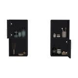 ZUN Oba 2-Pc Wall-Mounted Bathroom Medicine Cabinet with Open and Closed Storage B200P188846