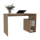 Solid 47" Wide Four Shelves Writting Desk, Home Office, Living Room, Gamer Desk Natural Oak B200P253748