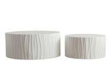 Nesting Coffee Table Set of 2 Round Wooden Coffee Tables Circle Modern Table for Living Room Bedroom W3081P315304