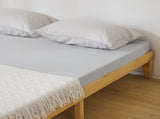 Basic bed frame painted pine wood original color King 202*192*30.5cm wooden bed single bed 18748847