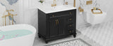 36" Bathroom Vanity with Sink, Black Vanity Cabinet with Flip-Out Drawer, 3 Drawers, 2 Soft-Close N725P283623B