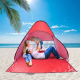 Pop Up Beach Tent Sun Shade Shelter Anti-UV Automatic Waterproof Tent Canopy for 2/3 Man w/ Net 00636327