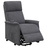 Charcoal Power Lift Recliner with Massage Function B062P153841