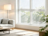 58.27 x 39.17" Magnetic Window Screen, White Frame with Black Magnetic Strip & Wind Clips, 14523479