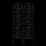 2 Pack Metal Garden Trellis 86.7" x 19.7" Rustproof Trellis for Climbing Plants Outdoor Flower W1586P268024