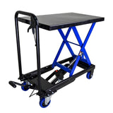 ZUN Hydraulic Lift Trolley, 500 LBS Capacity, with 4 Wheels, for Material Handling and Transportation, 61570350