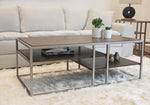 ZUN Padena Metal Frame Wood Living Room Coffee Table with Shelf T2574P164650