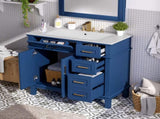 36" Blue Modern Bathroom Vanity with Ceramic Sink, Soft Close Doors, 4 Drawers for Storage, Elegant N729P253935C