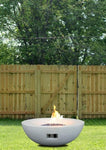 ZUN 42 Inch Outdoor Concrete Propane gas Fire Pit bowl in Antique white color W2620P182362