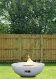 ZUN 42 Inch Outdoor Concrete Propane gas Fire Pit bowl in Antique white color W2620P182362