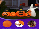 8FT Long Halloween Inflatables Pumpkins Ghost Outdoor Decorations, Blow Up Yard Decoration with 63409138